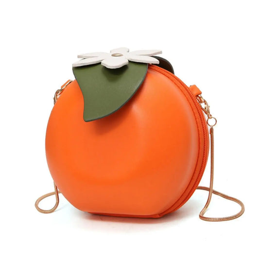 Fable Orange Pop – Round Crossbody Bag