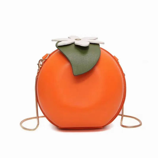 Fable Orange Pop – Round Crossbody Bag
